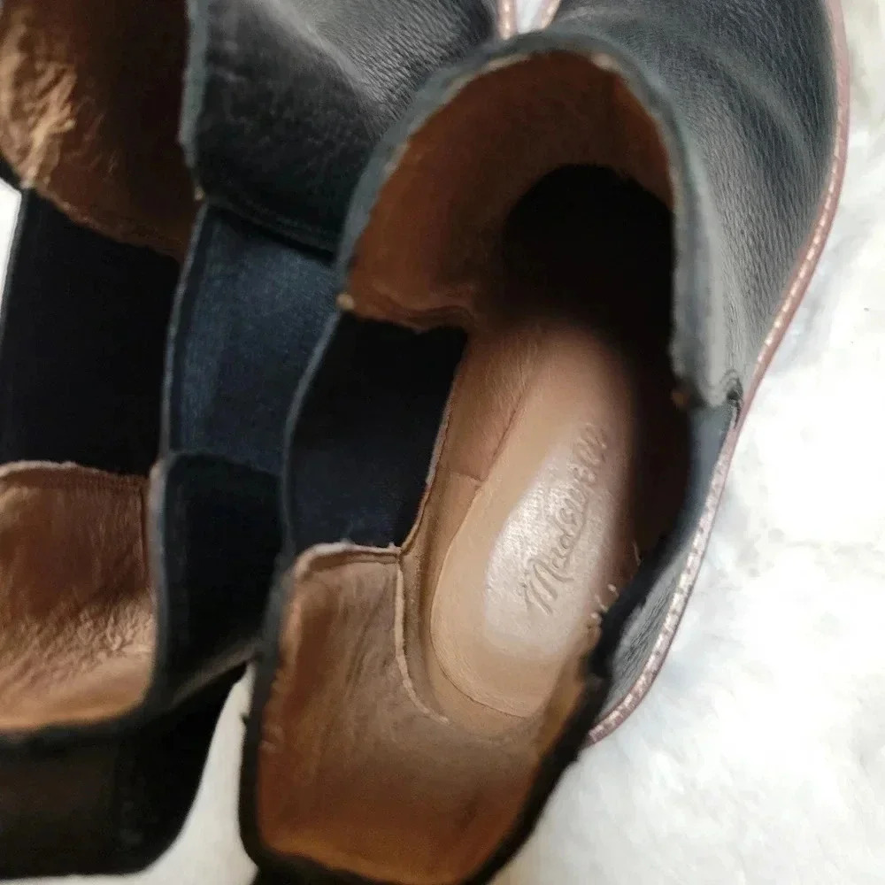 MADEWELL The Citywalk Lugsole Chelsea Boot In Leather Black Size 6 - Picture 7 of 11